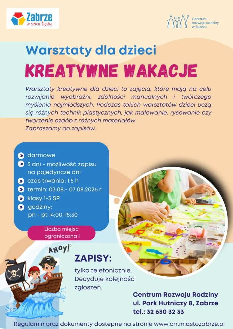 Warsztaty Kreatywne Wakacje 2026